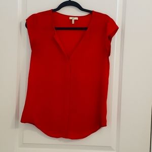 Red Silk Joie Blouse